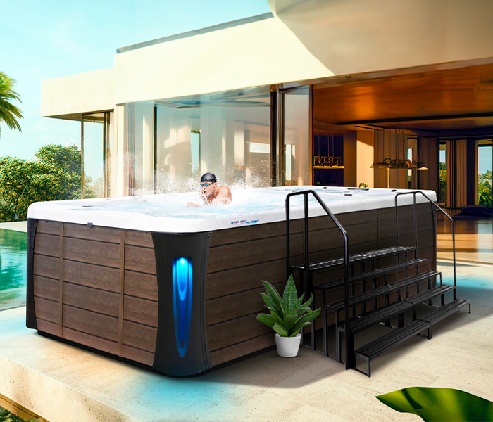 Calspas hot tub being used in a family setting - Lakeport