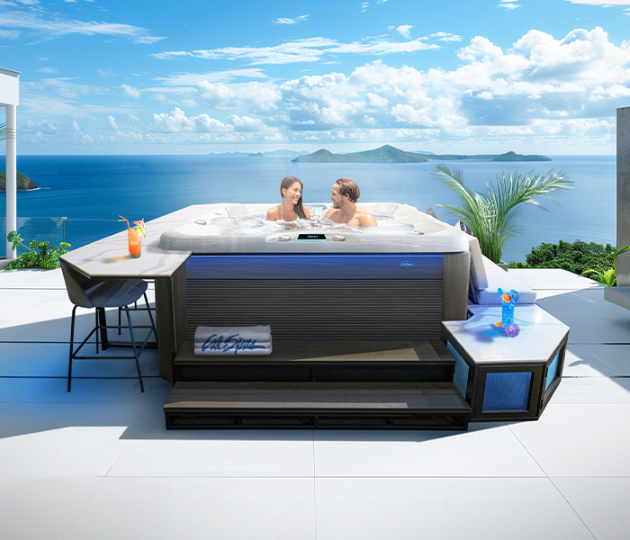 Calspas hot tub being used in a family setting - Lakeport